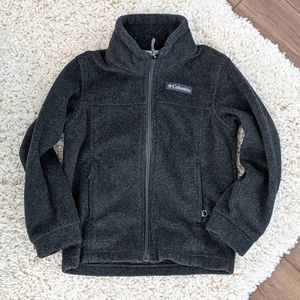 Columbia Boys 4/5 Charcoal Gray Fleece Jacket